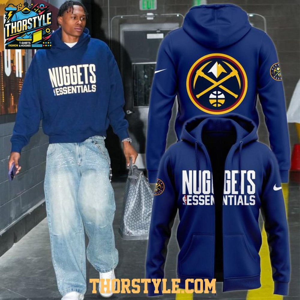 Denver Nuggets Peyton Watson 2025 Nuggets Essentials Hoodie T-Shirt - Image 2