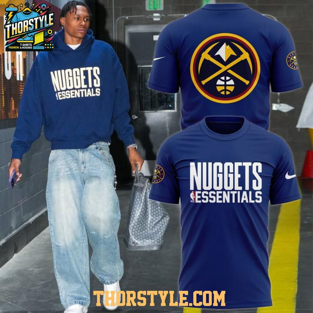 Denver Nuggets Peyton Watson 2025 Nuggets Essentials Hoodie T-Shirt - Image 3
