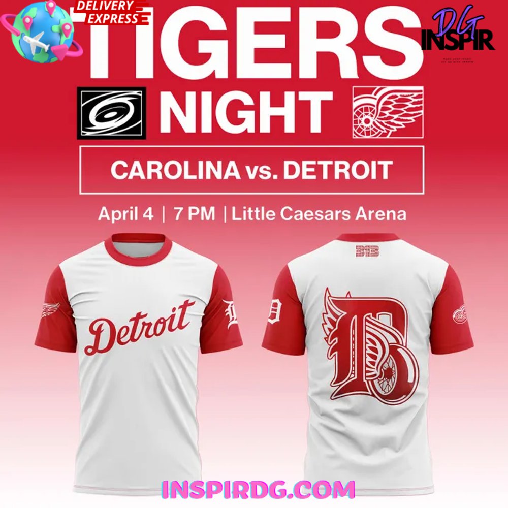Detroit Red Wings Tigers Night 2025 T-Shirt