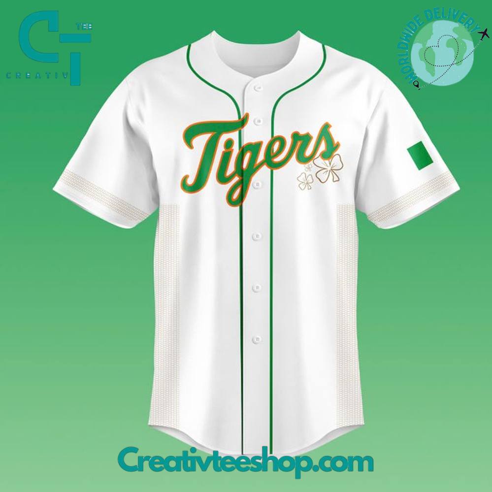 Detroit Tigers Irish Heritage Night 2025 Special Baseball Jersey - Image 2