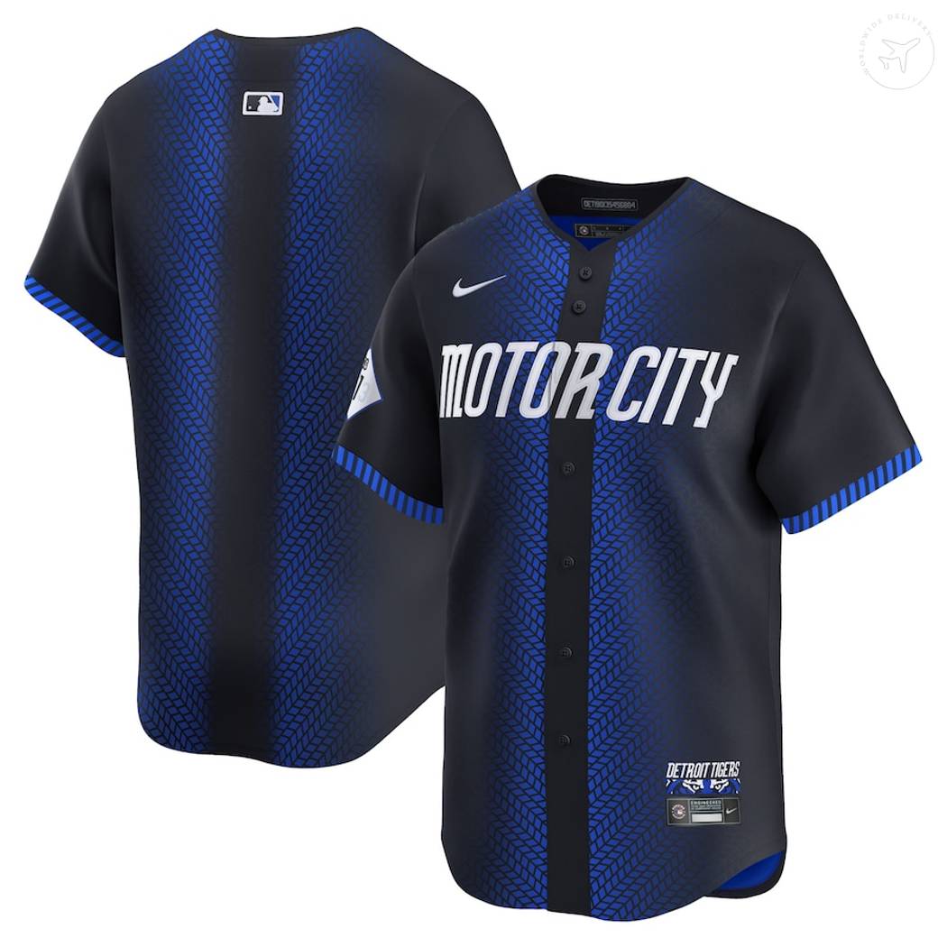 Detroit Tigers Navy 2024 City Connect Baseball Jersey