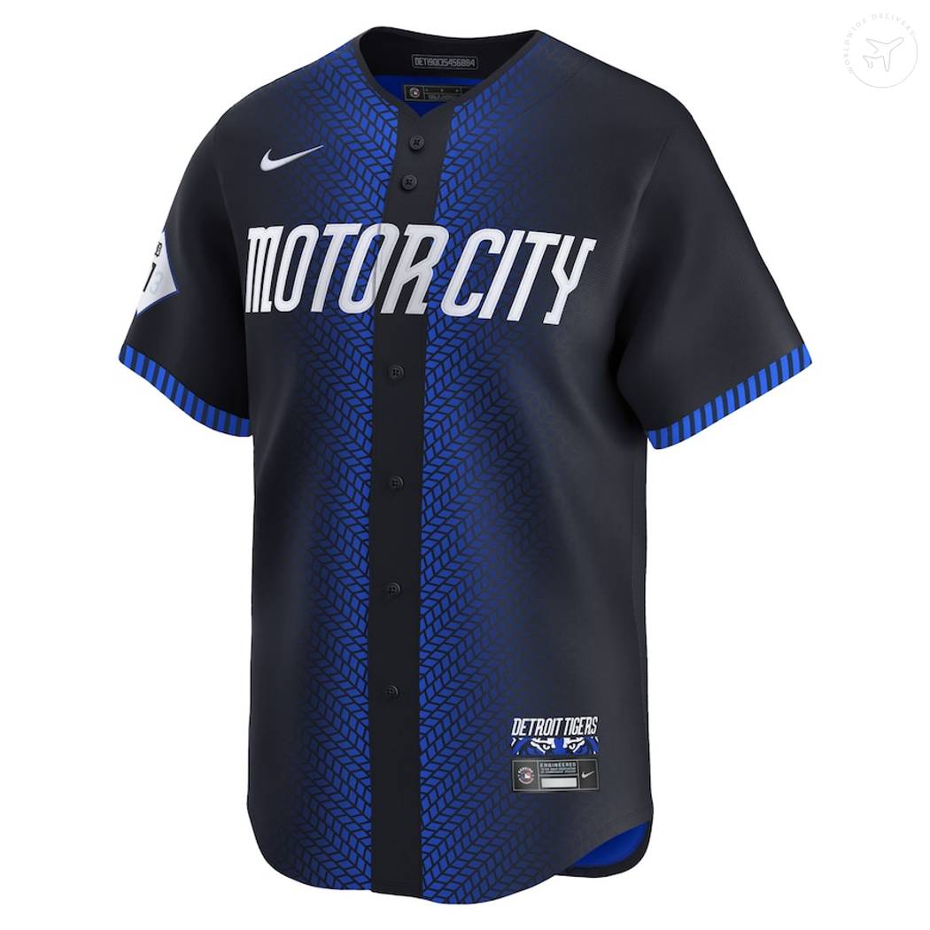 Detroit Tigers Navy 2024 City Connect Baseball Jersey - Image 2