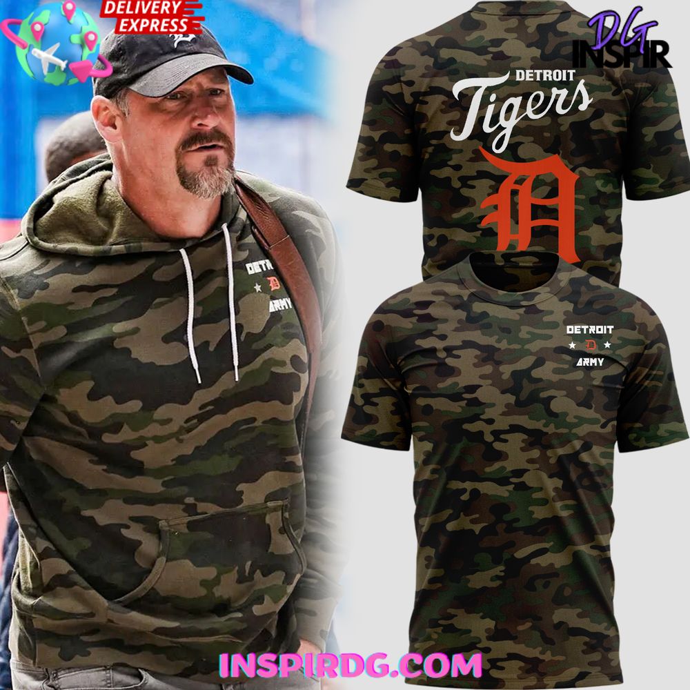 Detroit Tigers Salute To Service Army T-Shirt