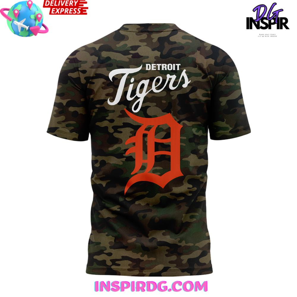 Detroit Tigers Salute To Service Army T-Shirt - Image 3