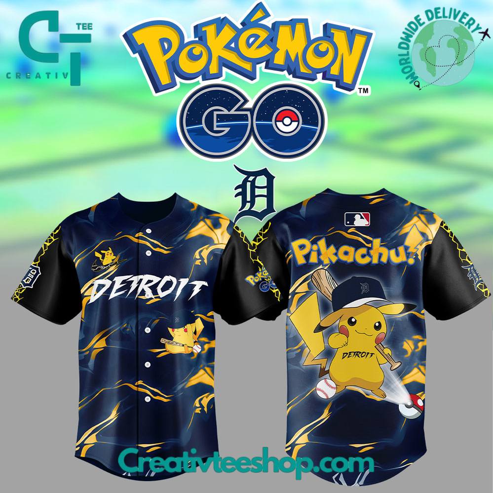 Detroit Tigers X Pokemon Go Special Baseball Jersey