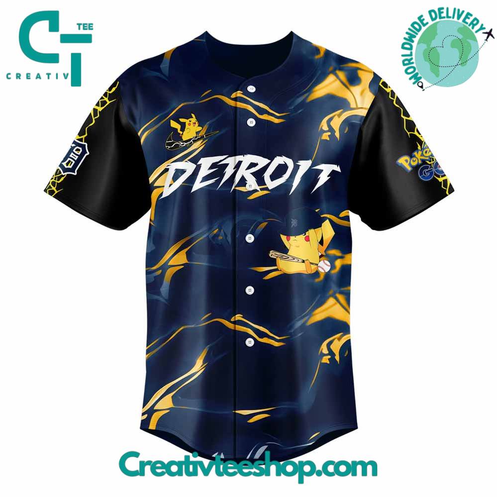Detroit Tigers X Pokemon Go Special Baseball Jersey - Image 2