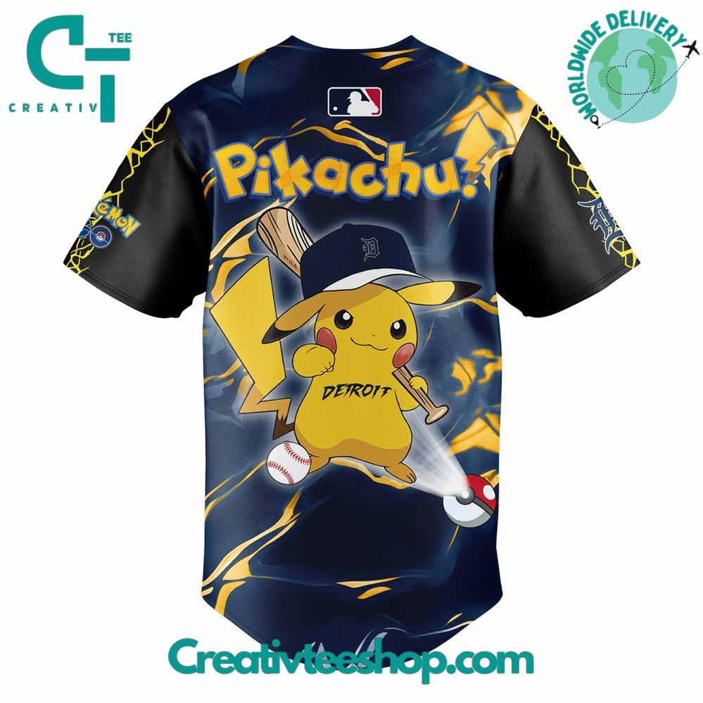 Detroit Tigers X Pokemon Go Special Baseball Jersey - Image 3