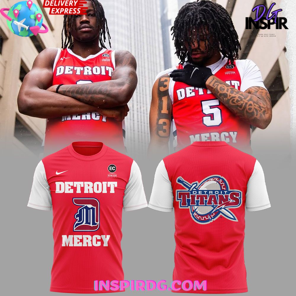 Detroit Titans Mercy Men’S Basketball Our City Uniform T-Shirt