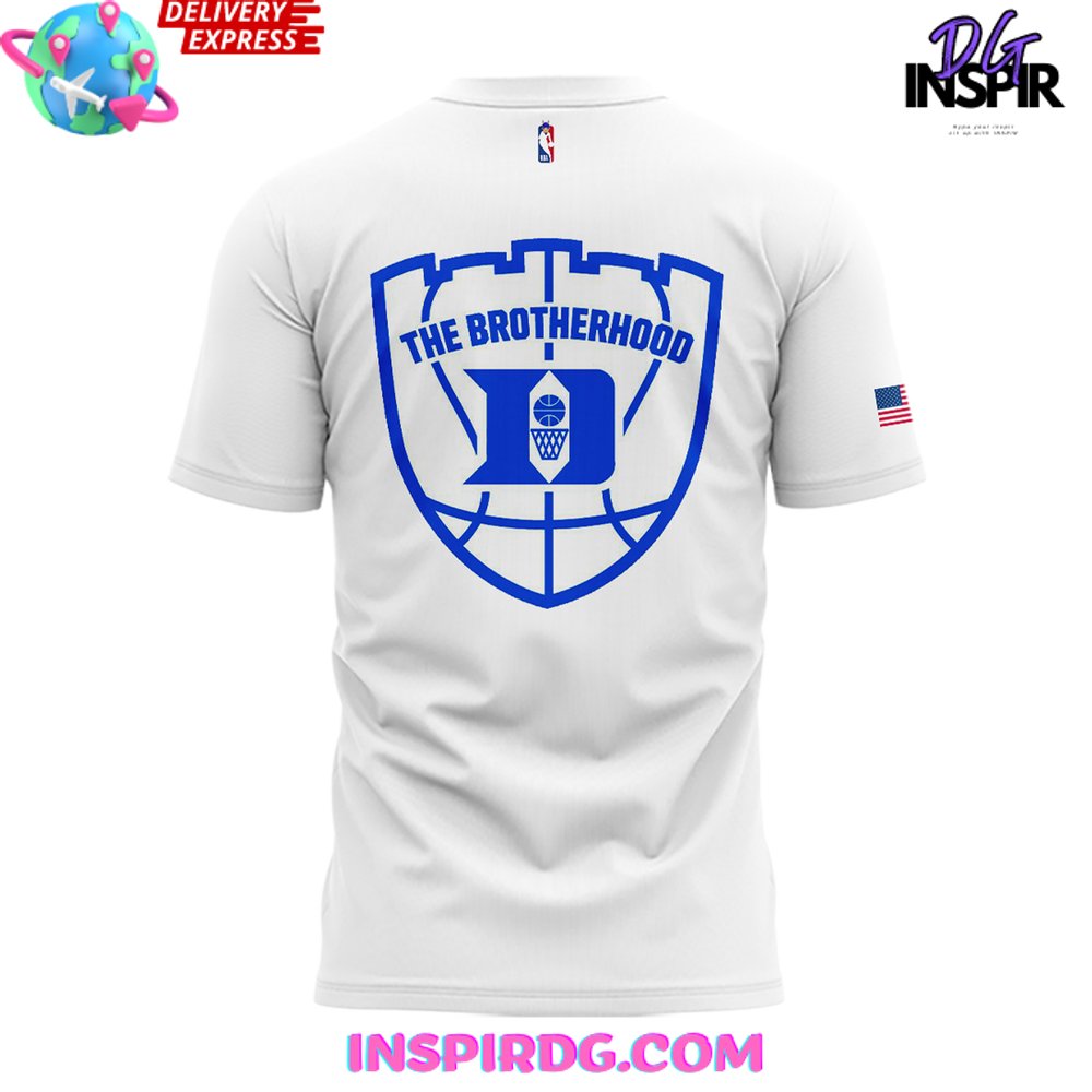 Duke Blue Planet The Brotherhood 2024 White T-Shirt - Image 3