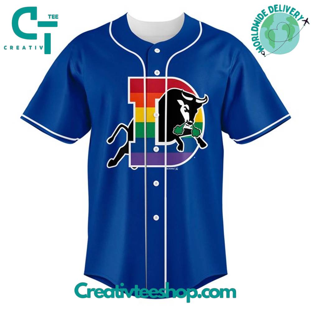 Durham Bulls Pride Month Personalized Baseball Jersey - Image 2