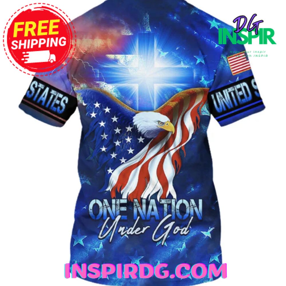 Eagle United States One Nation Under God T-Shirt - Image 2