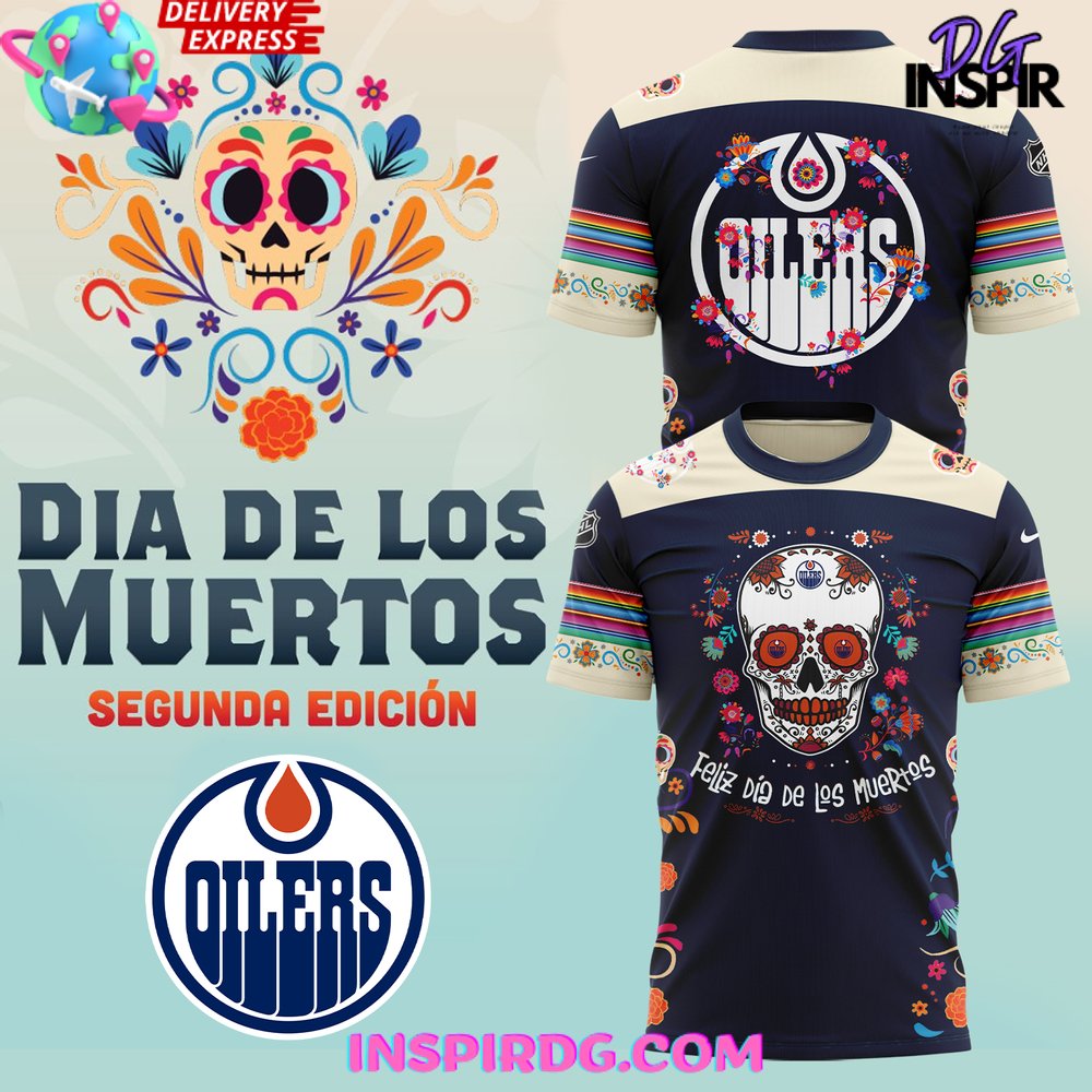 Edmonton Oilers Dia De Los Muertos 2024 T-Shirt