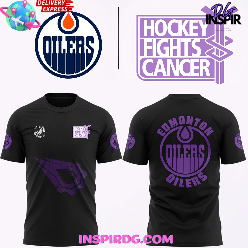 Edmonton Oilers Hockey Fights Cancer 2024 T-Shirt
