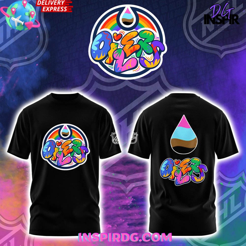 Edmonton Oilers X Pride Heritage Night Black T-Shirt