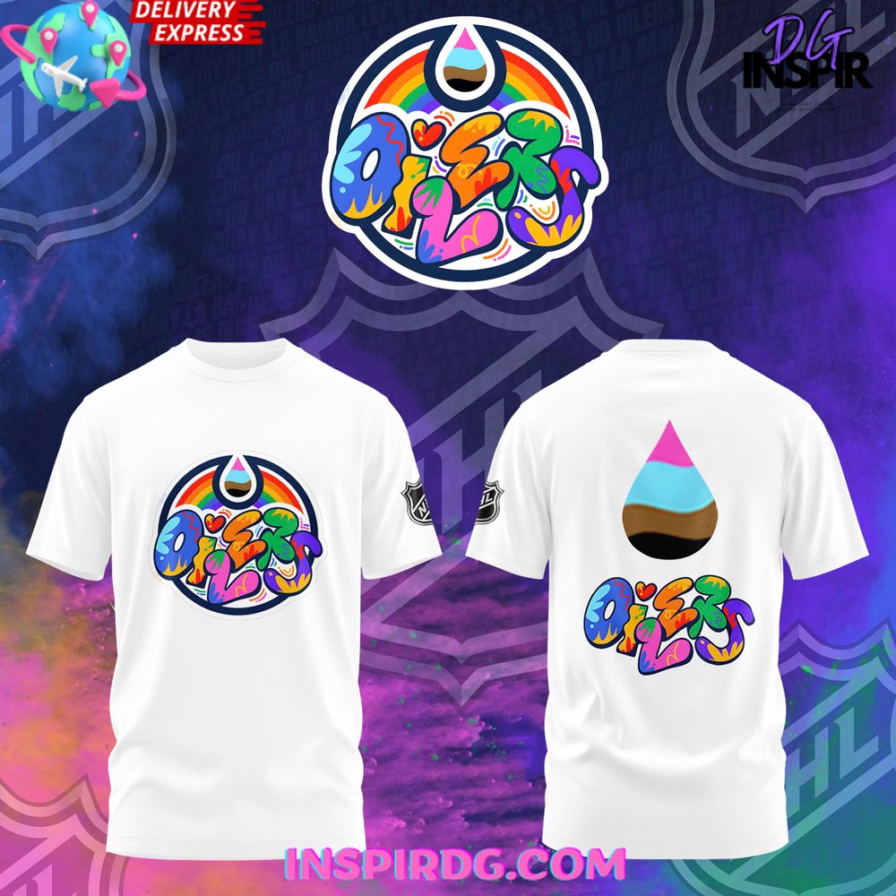 Edmonton Oilers X Pride Heritage Night White T-Shirt