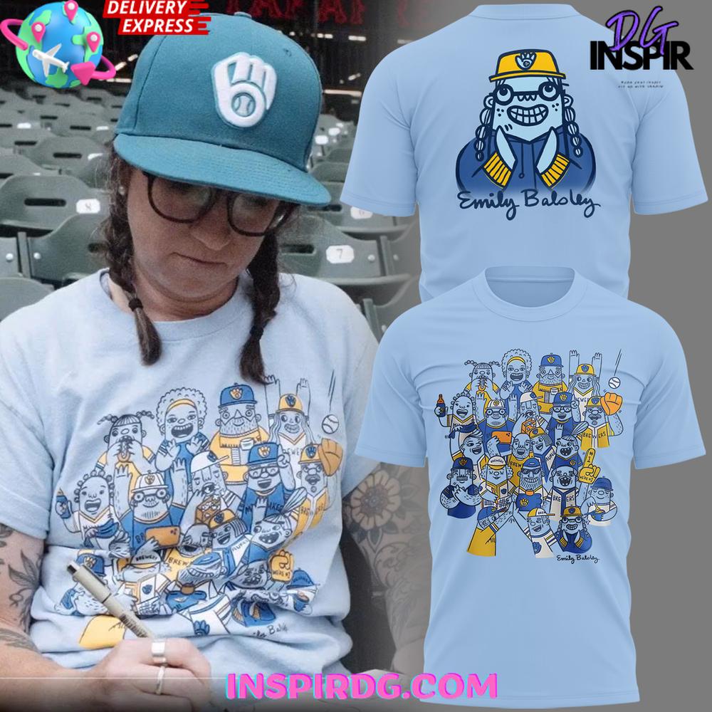 Emily Baloley Milwaukee Brewers Mlb T-Shirt