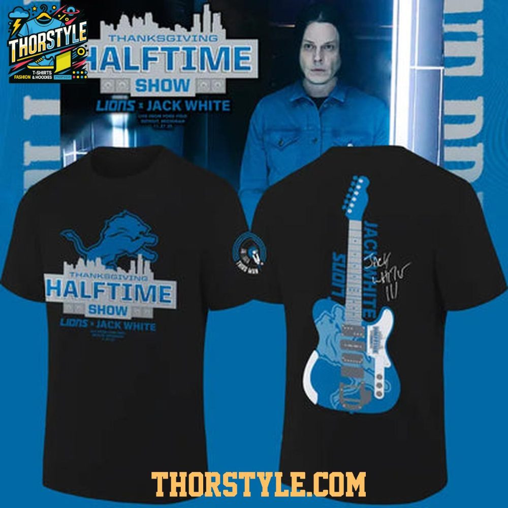 Eminem Detroit Lions Jack White Thanksgiving Halftime Show 2025 Hoodie T-Shirt - Image 2