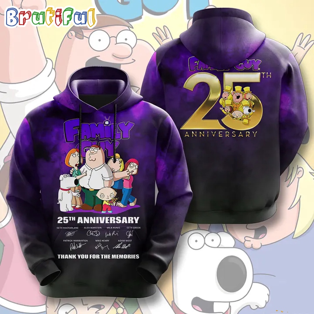 Family Guy 25Th Anniversary Thank You For The Memories Hoodie