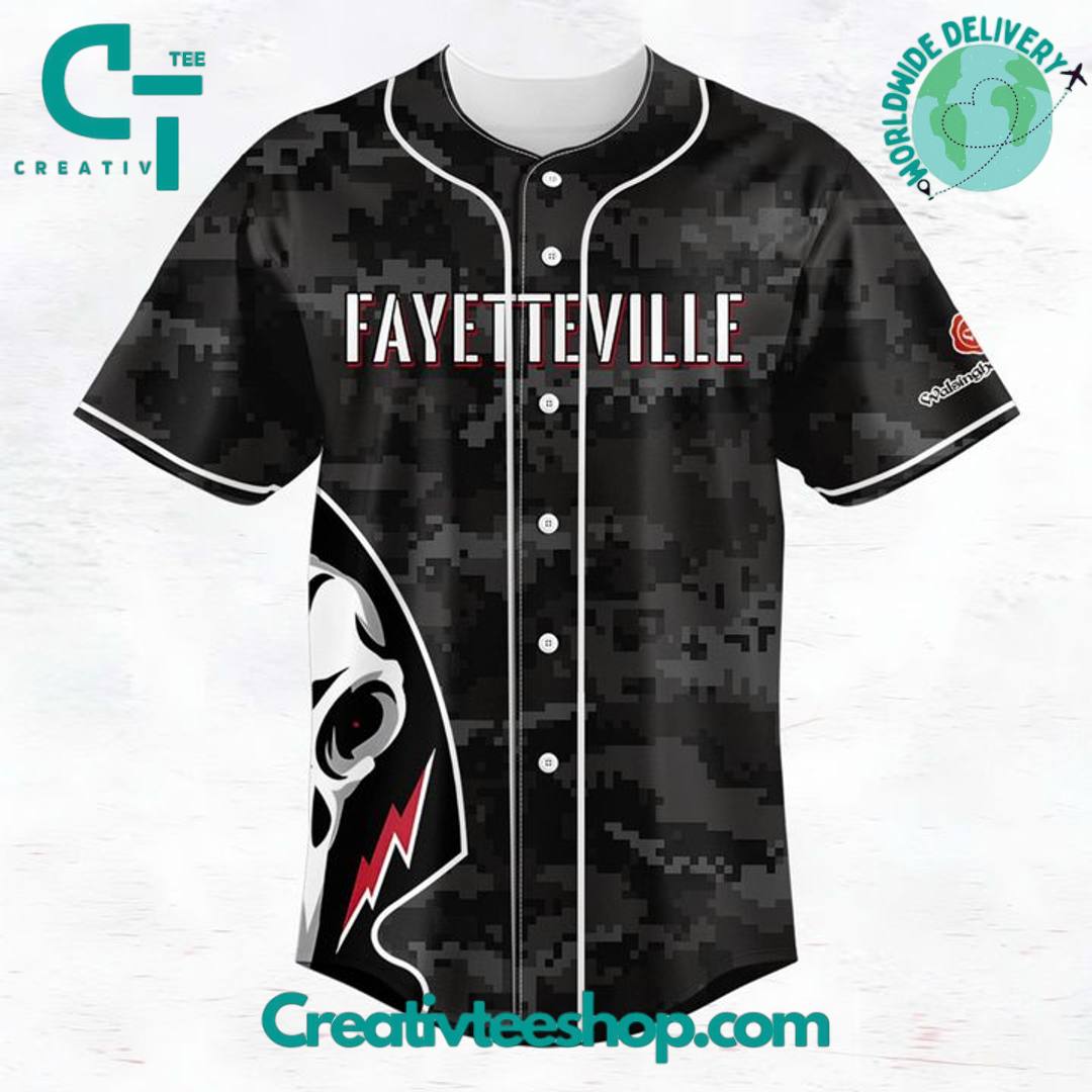 Fayetteville Woodpeckers Black Ops Special New Baseball Jersey - Image 2