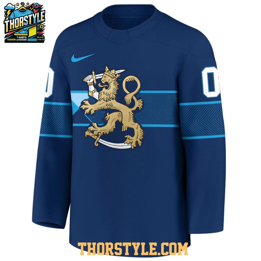 Finland 2026 Olympic Navy Team Personalized Hockey Jersey - Image 2