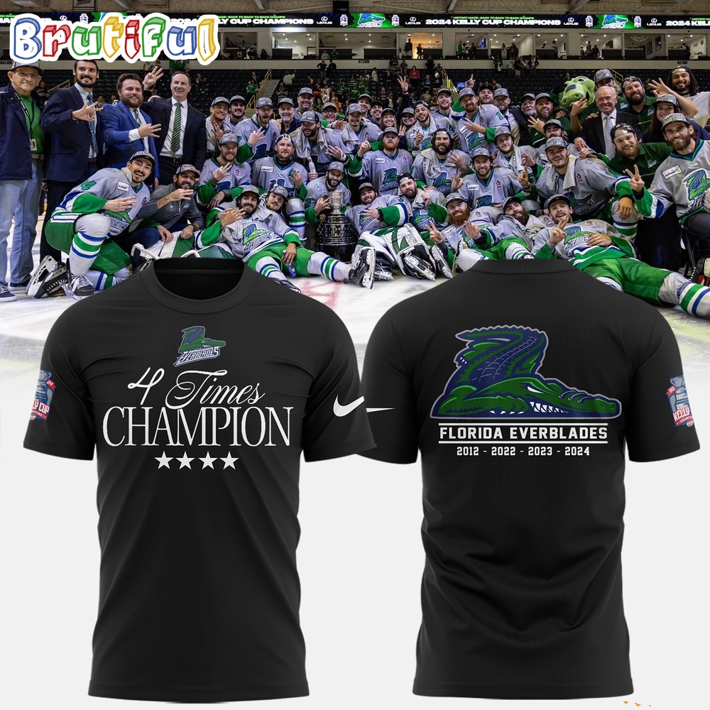 Florida Everblades 4Times Champions T Shirt