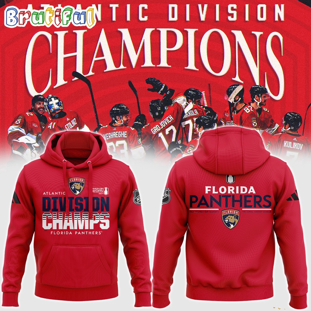Florida Panthers 2024 Nhl Atlantic Division Champions 3D Hoodie