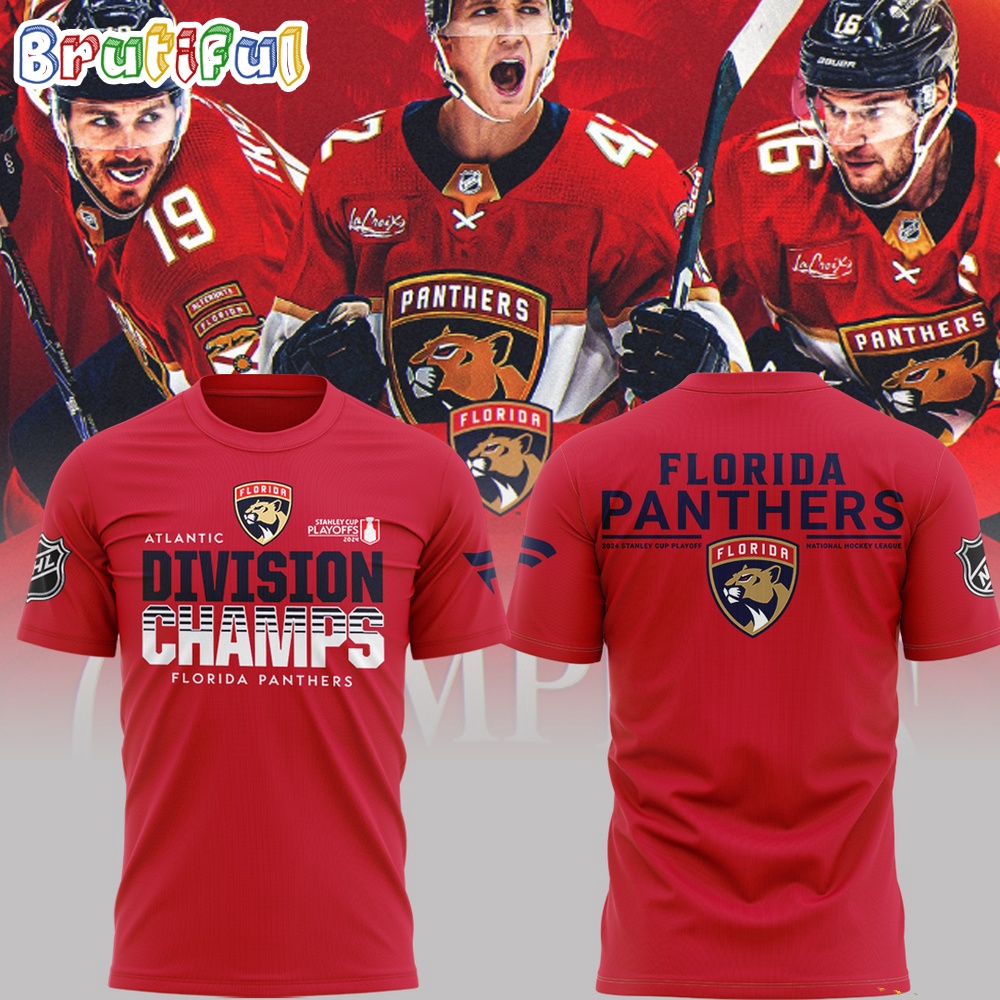 Florida Panthers 2024 Nhl Atlantic Division Champions 3D T Shirt