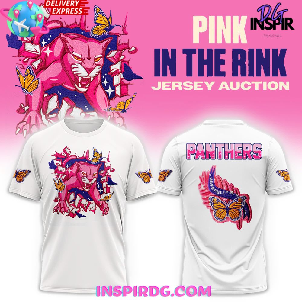 Florida Panthers Pink In The Rink 2024 White T-Shirt