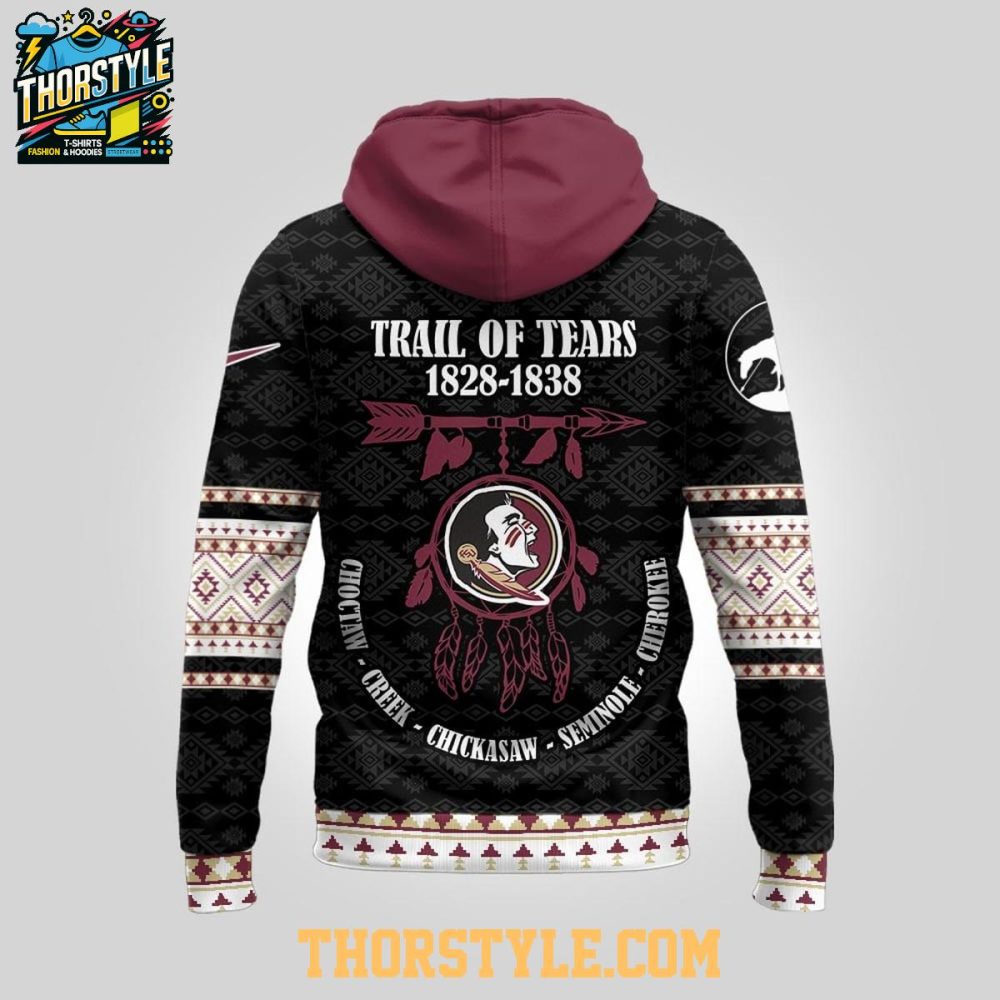 Florida State Seminoles Native American Trail Of Tears 2025 Ncaa Hoodie - Image 3