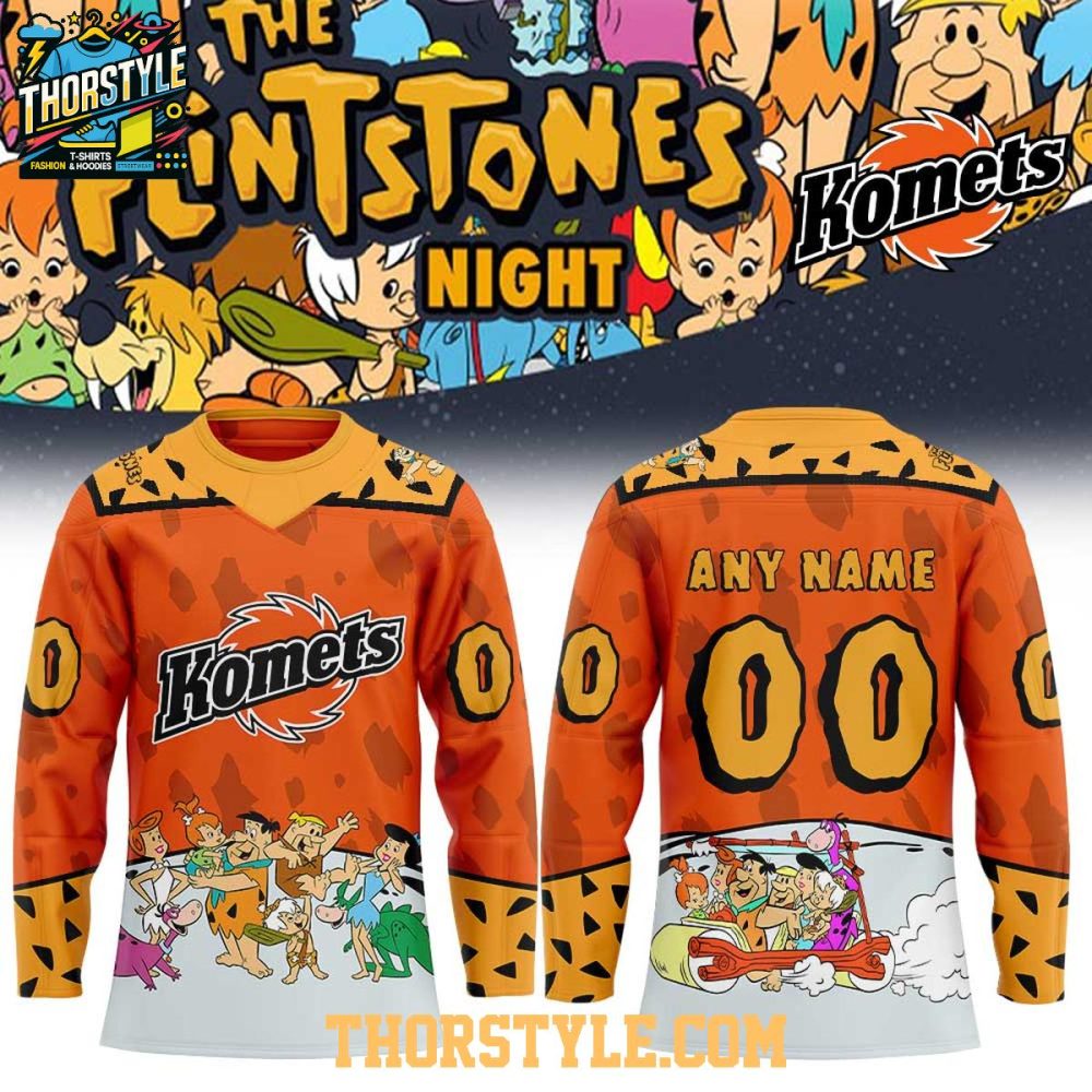 Fort Wayne Komets The Flintstone Night 2026 Personalized Hockey Jersey