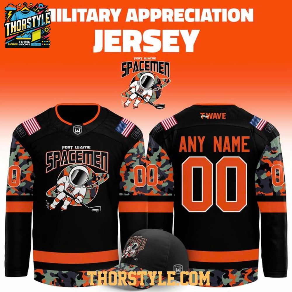 Fort Wayne Spacemen Military Appreciation Night 2025 Personalized Hockey Jersey