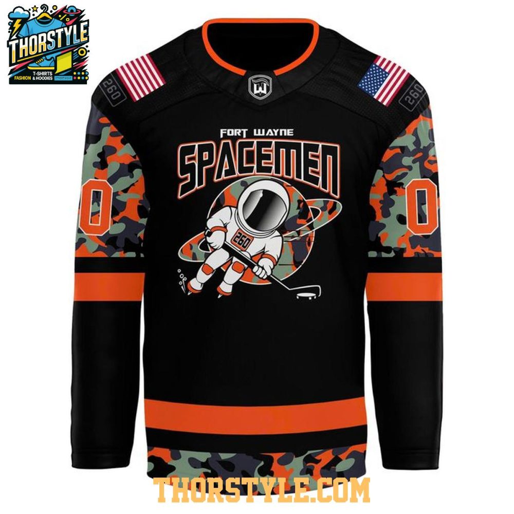Fort Wayne Spacemen Military Appreciation Night 2025 Personalized Hockey Jersey - Image 2