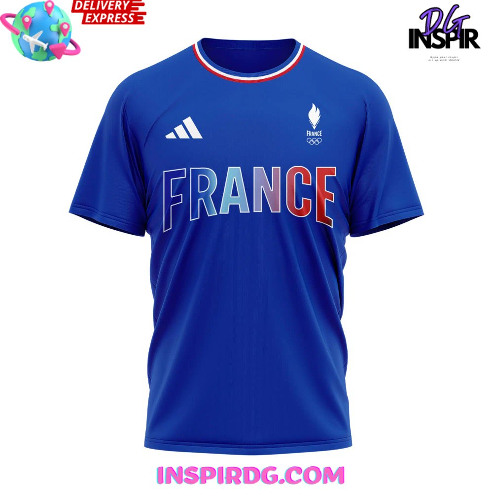 France National Football Team Olympic Paris 2024 T-Shirt - Image 2