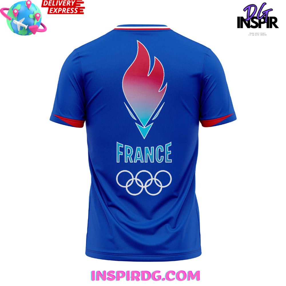 France National Football Team Olympic Paris 2024 T-Shirt - Image 3