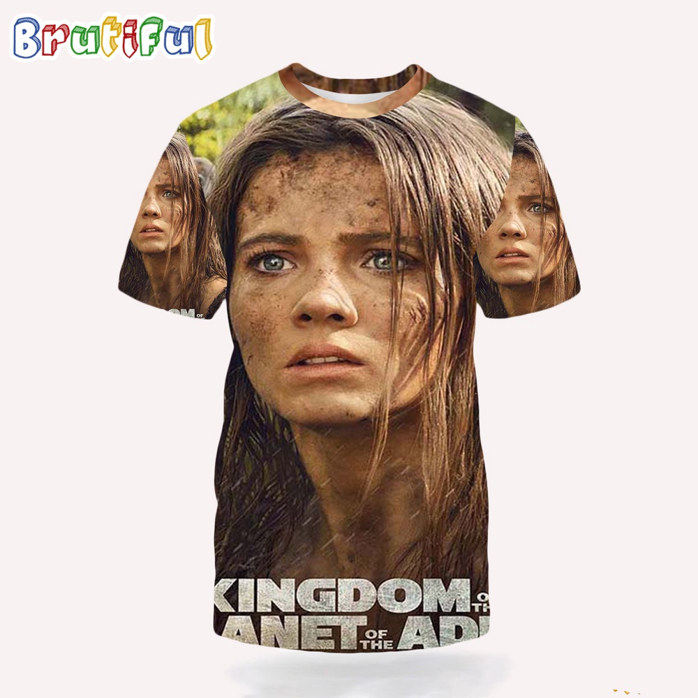 Freya Allan As Nova In Kingdom Of The Planet Of The Apes Official 3D T-Shirt