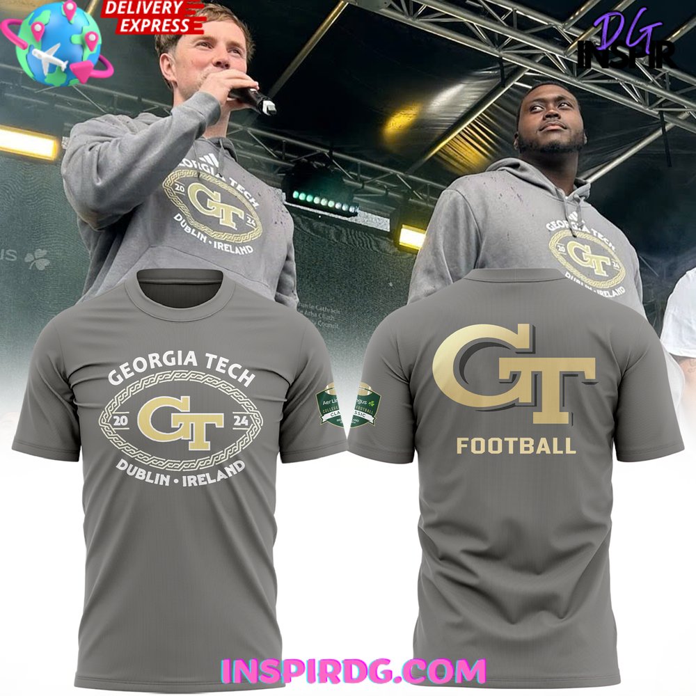 Georgia Tech Football Dublin Ireland 2024 T-Shirt
