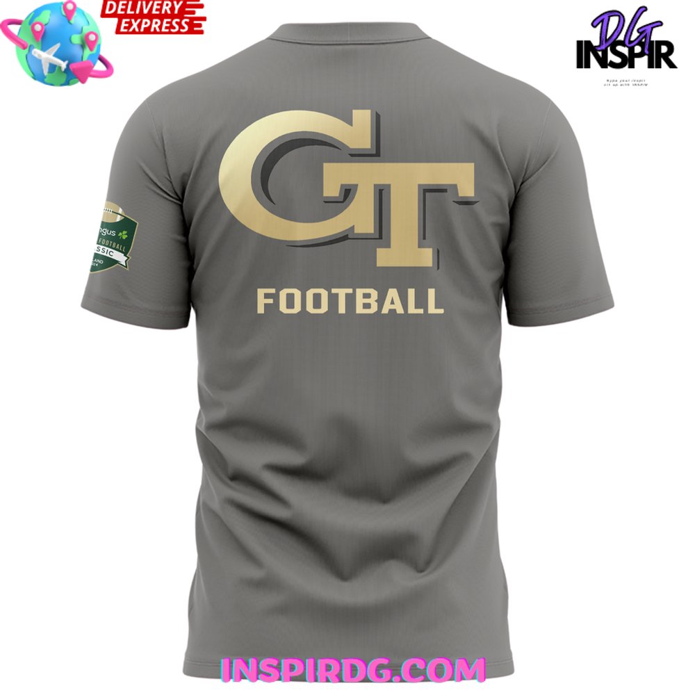 Georgia Tech Football Dublin Ireland 2024 T-Shirt - Image 3