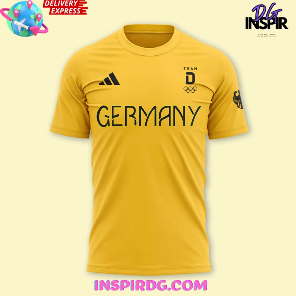 Germany Team D Olympic 2024 Yellow T-Shirt - Image 3