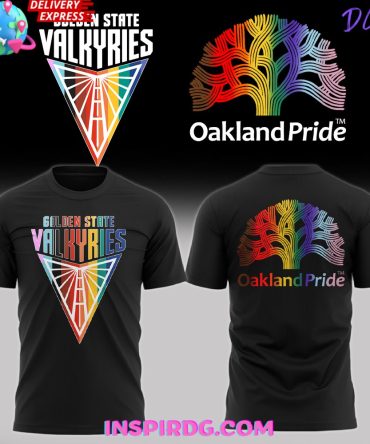 Golden State Valkyries Oakland Pride 2024 Black T-Shirt