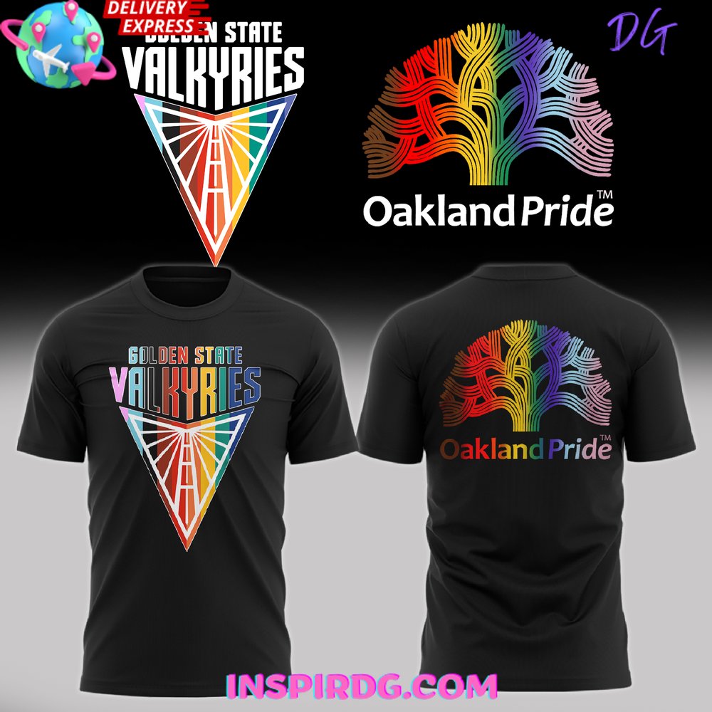 Golden State Valkyries Oakland Pride 2024 Black T-Shirt