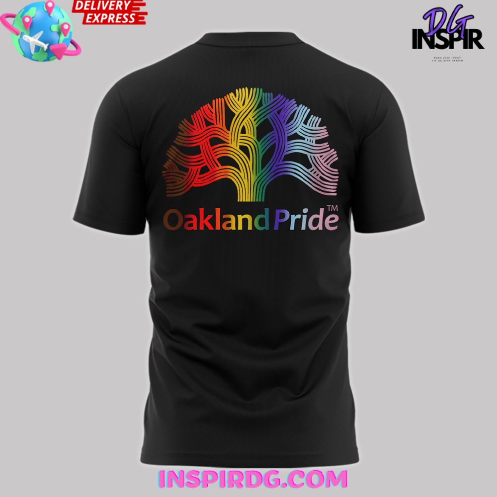 Golden State Valkyries Oakland Pride 2024 Black T-Shirt - Image 3