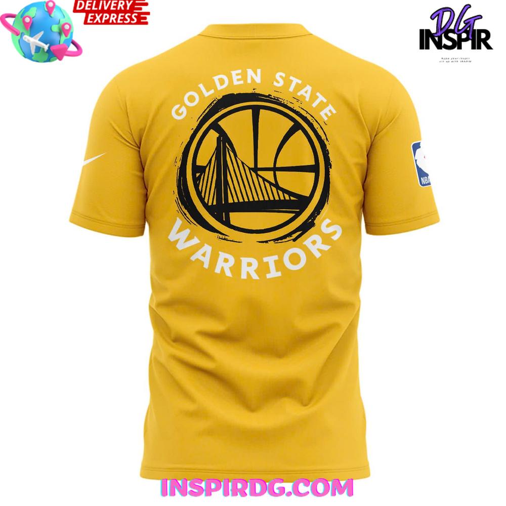 Golden State Warriors 2025 Playoff Special Yellow T-Shirt - Image 3