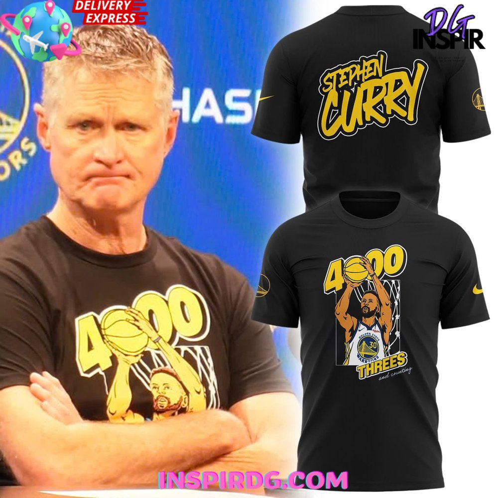 Golden State Warriors Stephen Curry 4000 Threes And Counting T-Shirt