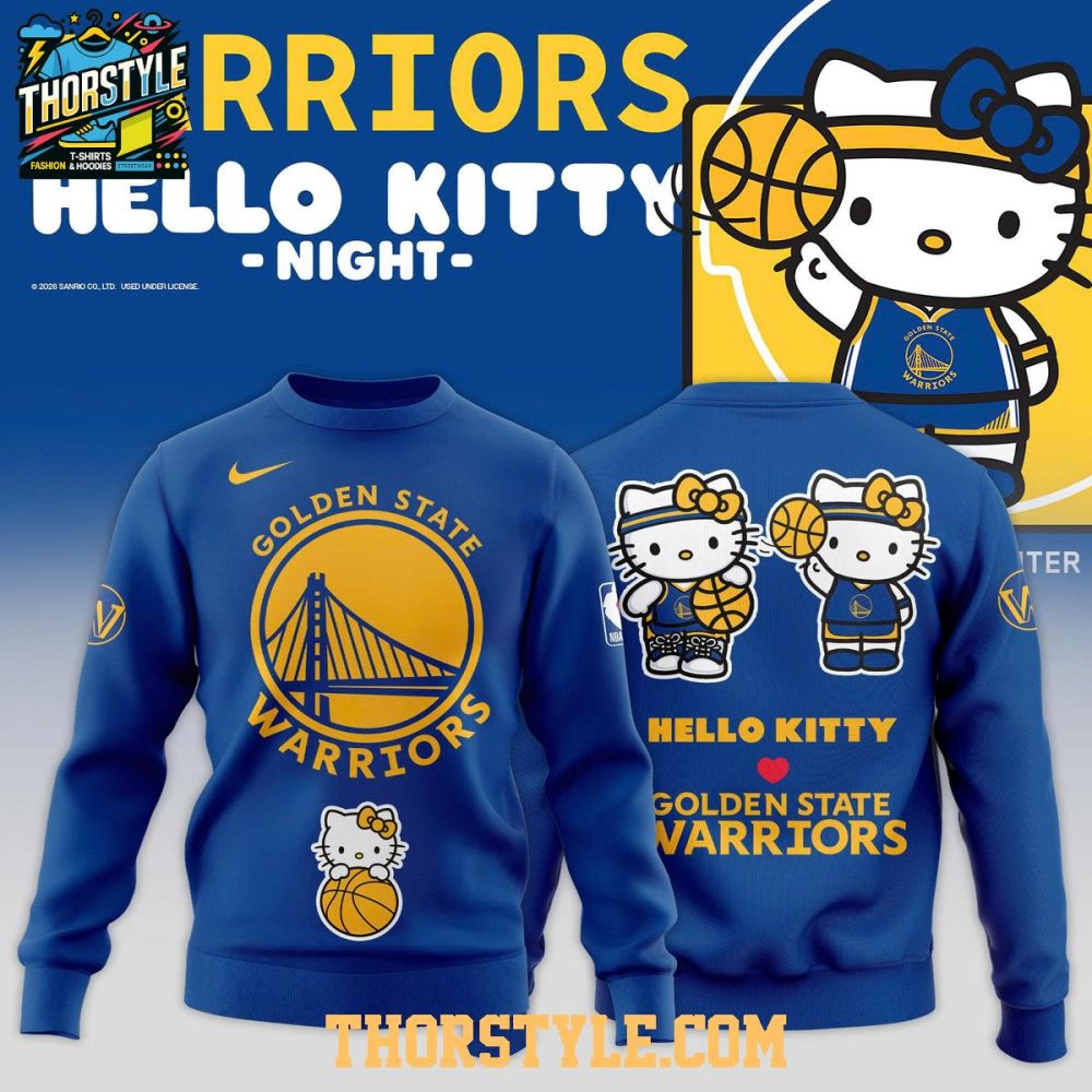 Golden State Warriors X Hello Kitty Night 2026 Nba Sanrio Game Hoodie Shirts - Image 2