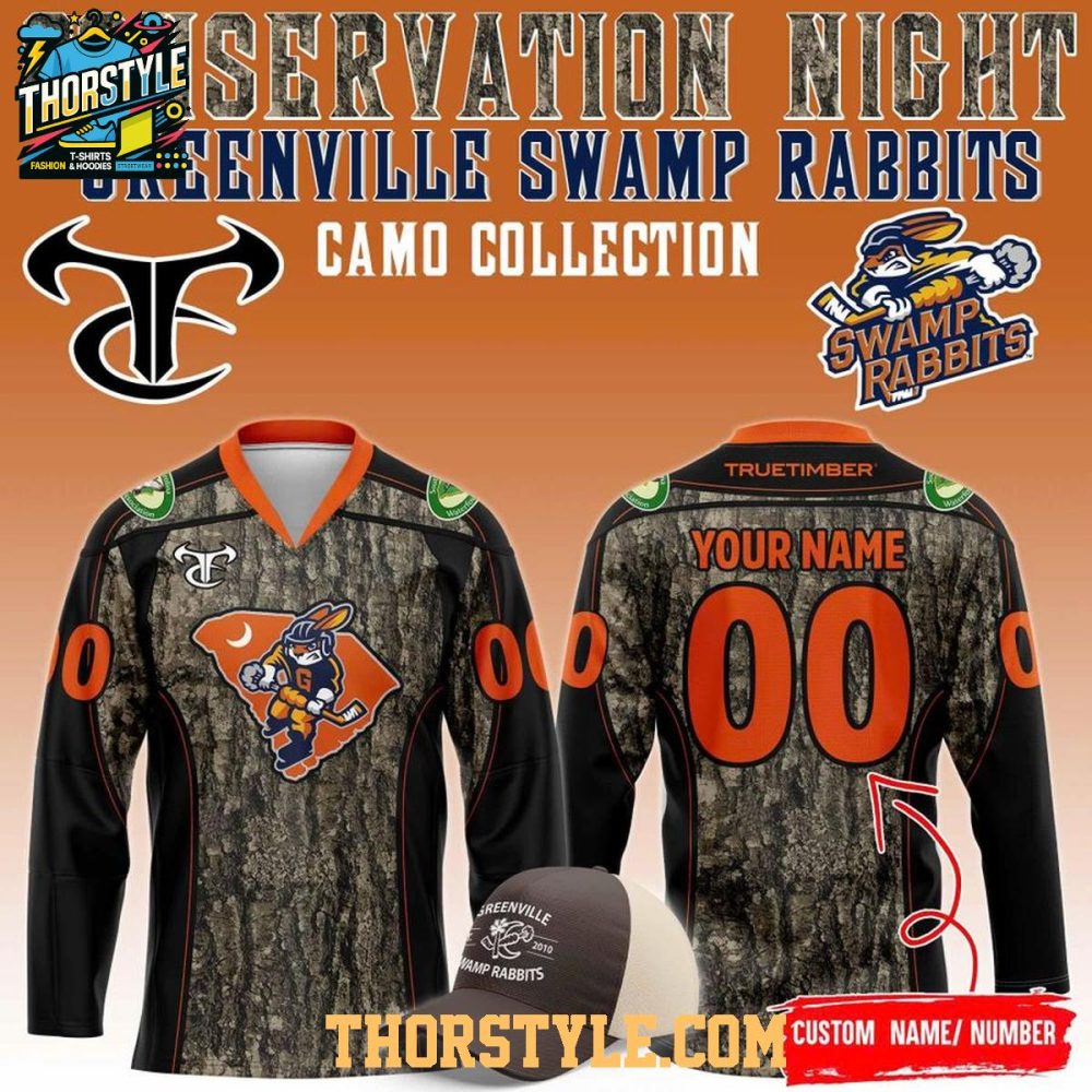 Greenville Swamp Rabbits 2026 Conservation Night Camo Hockey Jersey
