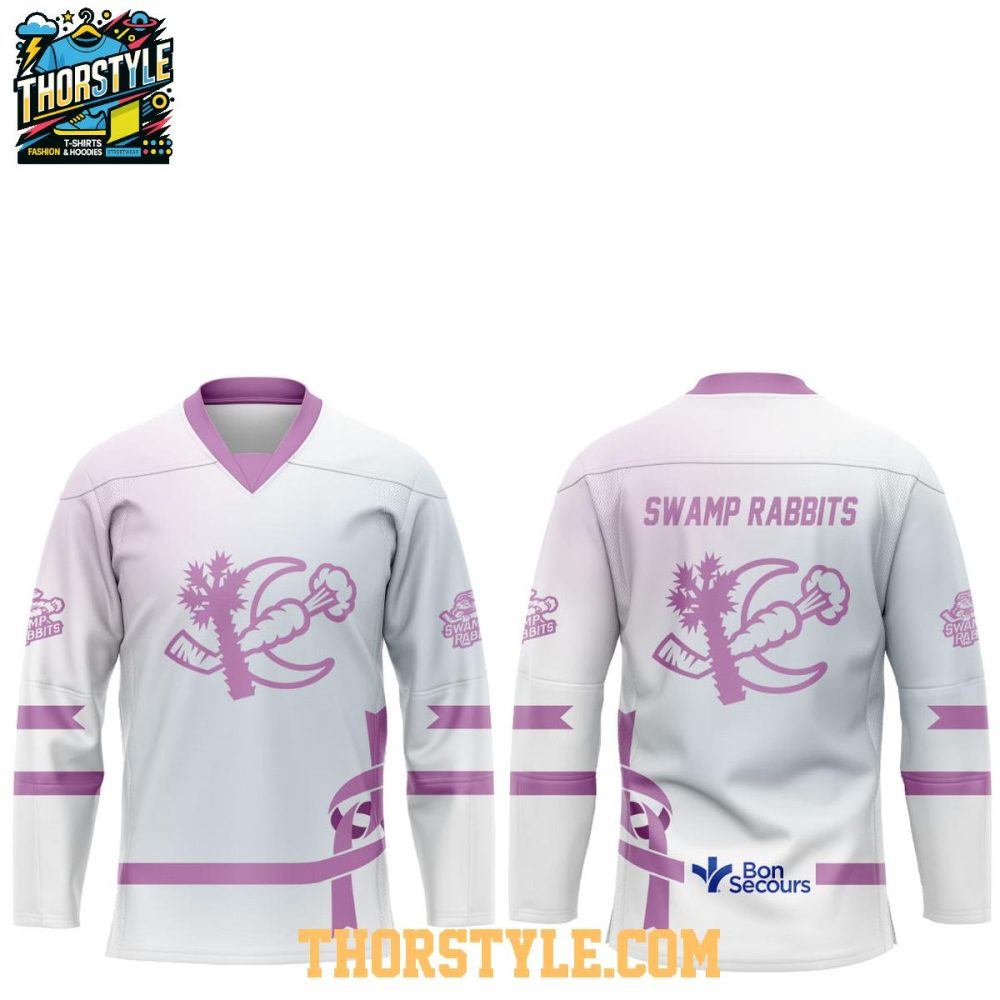 Greenville Swamp Rabbits 2026 Fight Cancer Personalized Hockey Jersey - Image 2