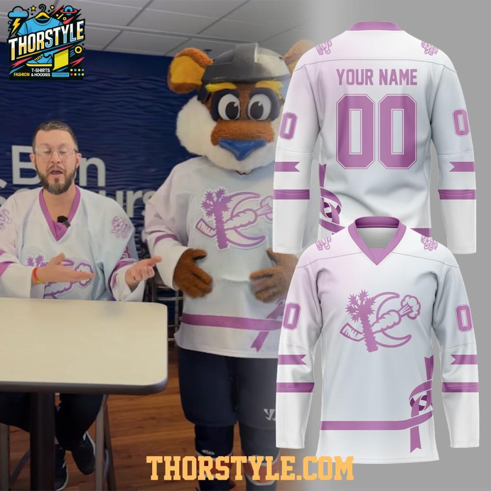 Greenville Swamp Rabbits 2026 Fight Cancer Personalized Hockey Jersey - Image 3