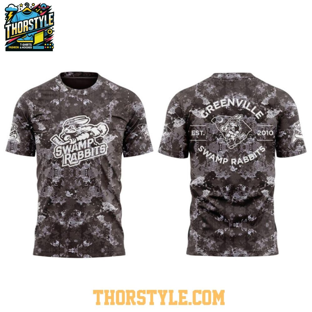 Greenville Swamp Rabbits Conservation Night 2026 Camo Hoodie T-Shirt - Image 4