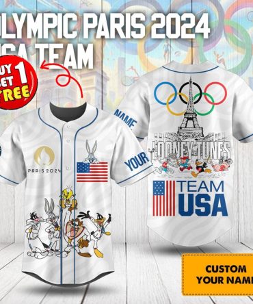 Usa Olympic Team Looney Tunes Baseball Jersey