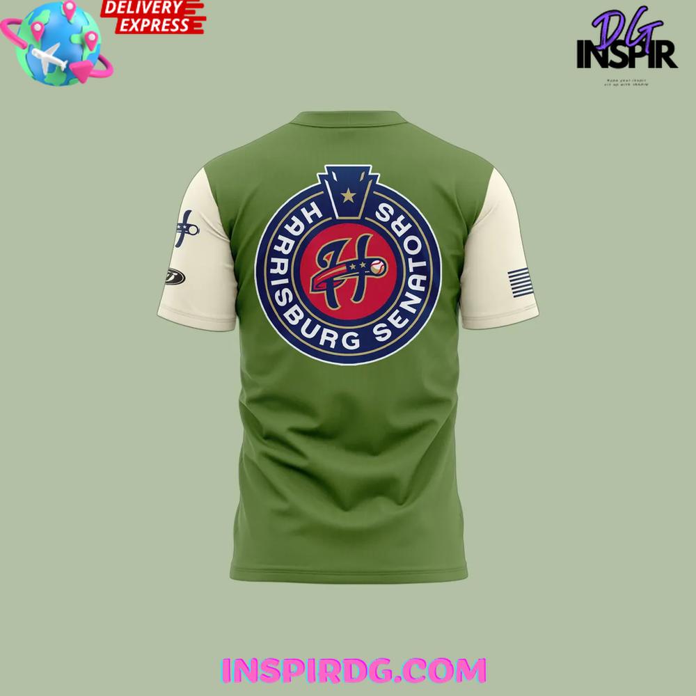 Harrisburg Senators Military Appreciation 2025 Camo T-Shirt - Image 3